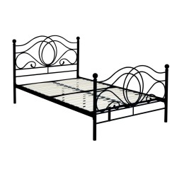 Łóżko metalowe 120x200 (czarne)