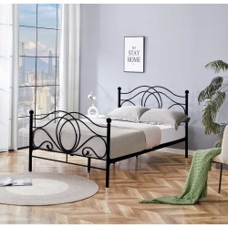 Łóżko metalowe 120x200 (czarne) Łóżko metalowe 120x200 (czarne)