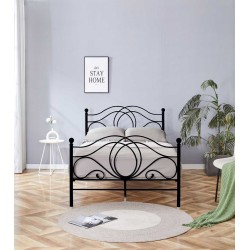 Łóżko metalowe 120x200 (czarne) Łóżko metalowe 120x200 (czarne)