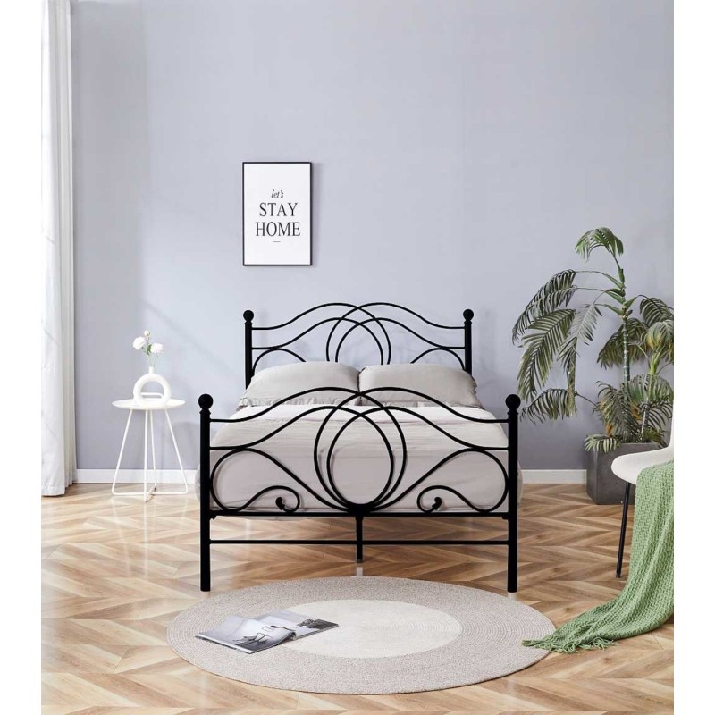 Łóżko metalowe 120x200 (czarne) Łóżko metalowe 120x200 (czarne)