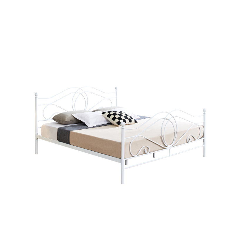Металеве ліжко 160x200 (біле) Металеве ліжко 160x200 (біле)