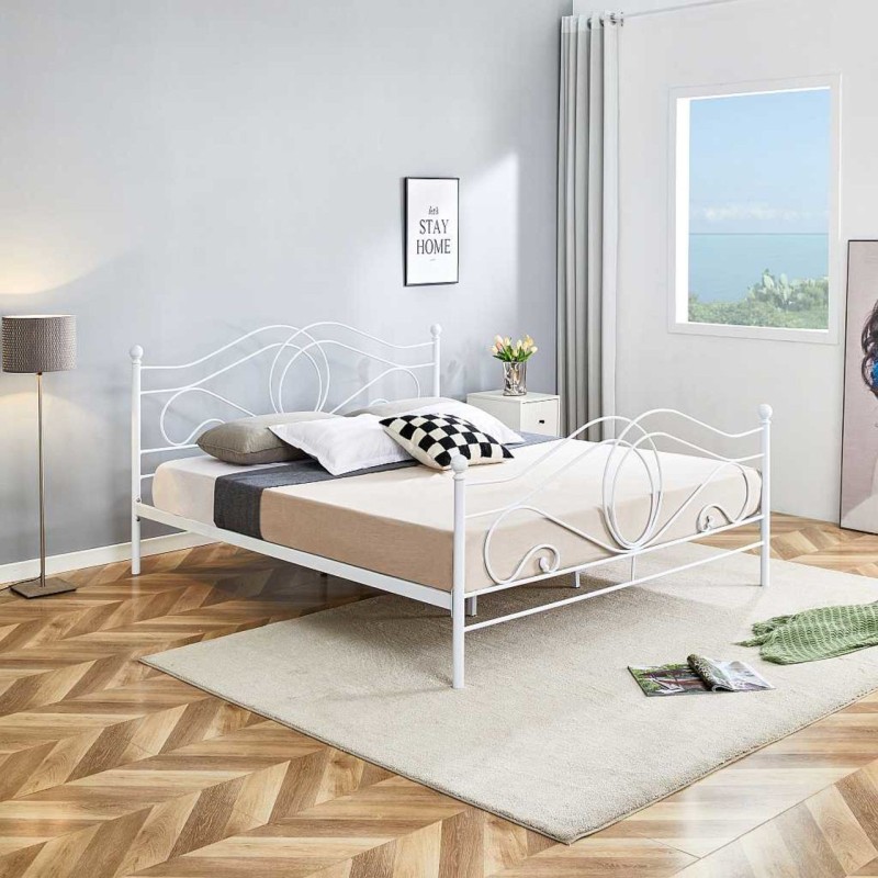 Łóżko metalowe 160x200 (białe) Łóżko metalowe 160x200 (białe)