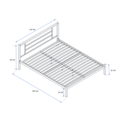 Łóżko metalowe 120x200 (białe) Łóżko metalowe 120x200 (białe)