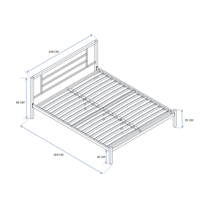 Łóżko metalowe 160x200 (białe) Łóżko metalowe 160x200 (białe)