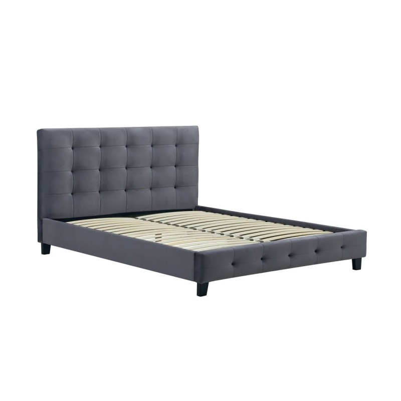 Gepolstertes Bett 160x200 (grau) Gepolstertes Bett 160x200 (grau)