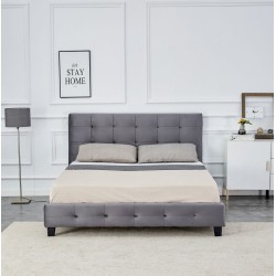 Gepolstertes Bett 160x200 (grau) Gepolstertes Bett 160x200 (grau)