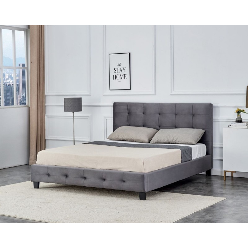 Gepolstertes Bett 160x200 (grau) Gepolstertes Bett 160x200 (grau)