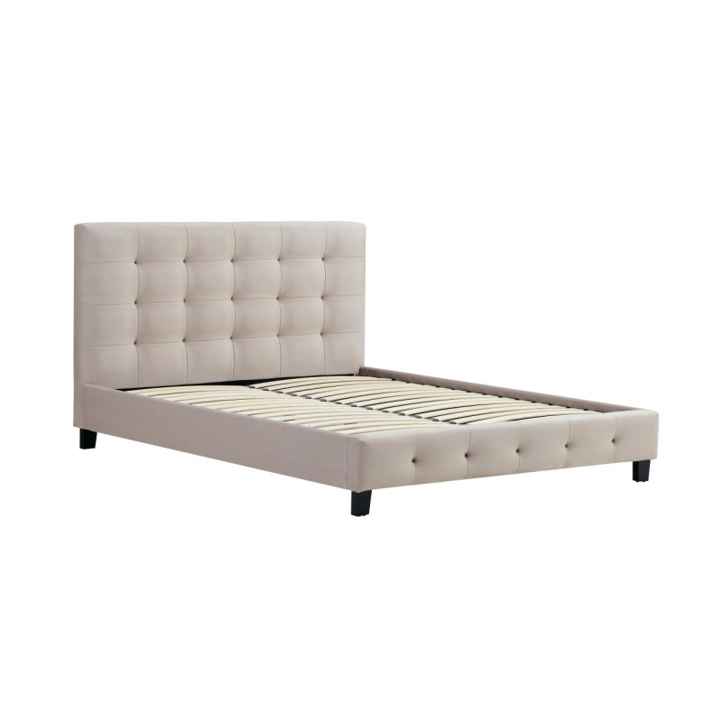 Cama tapizada 160x200 (beige) Cama tapizada 160x200 (beige)