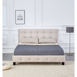 Cama tapizada 160x200 (beige) Cama tapizada 160x200 (beige)