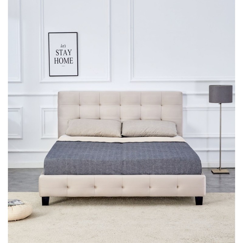 Gepolstertes Bett 160x200 (beige) Gepolstertes Bett 160x200 (beige)