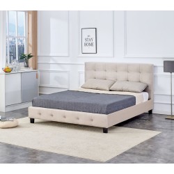 Cama tapizada 160x200 (beige) Cama tapizada 160x200 (beige)