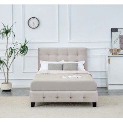 Gepolstertes Bett 120x200 (beige) Gepolstertes Bett 120x200 (beige)