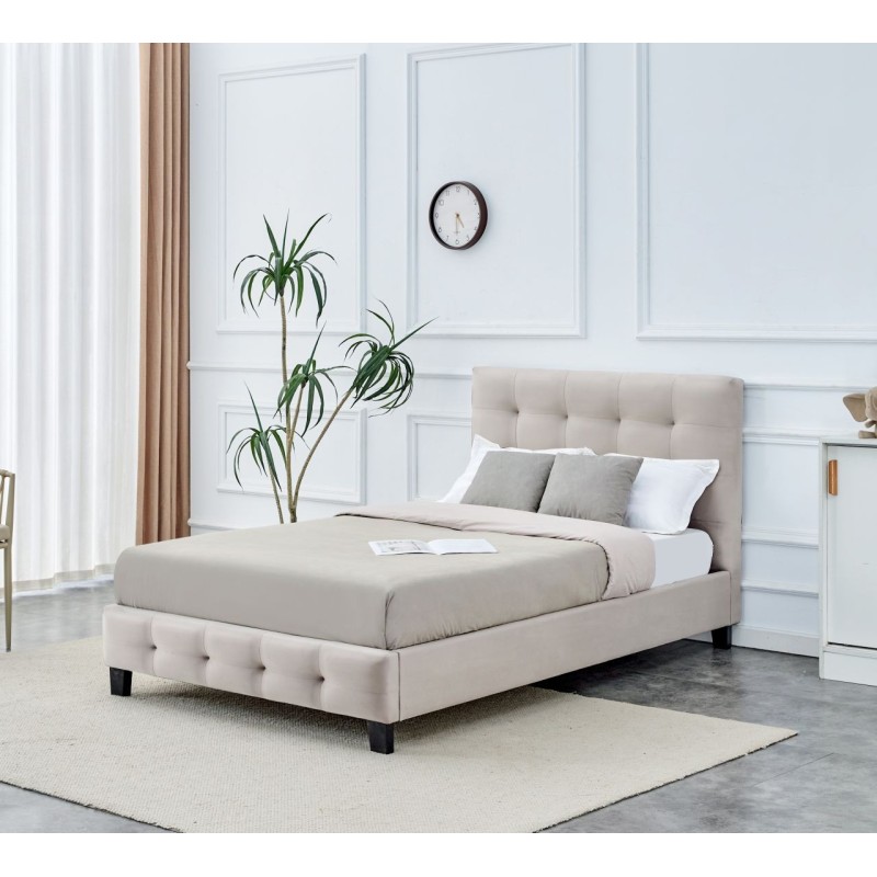 Gepolstertes Bett 120x200 (beige) Gepolstertes Bett 120x200 (beige)