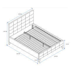 Ліжко оббите 120x200 (бежеве) Ліжко оббите 120x200 (бежеве)