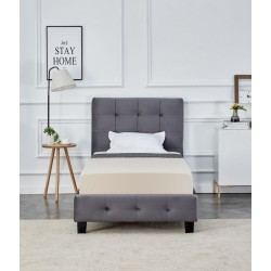 Polsterbett 90x200 (grau) Polsterbett 90x200 (grau)