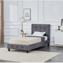 Polsterbett 90x200 (grau) Polsterbett 90x200 (grau)