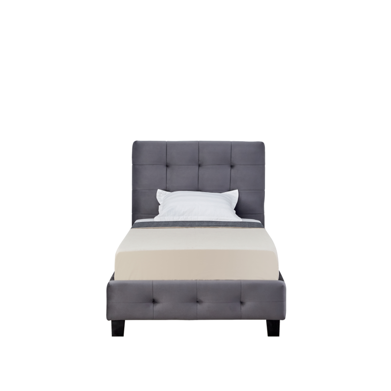 Polsterbett 90x200 (grau) Polsterbett 90x200 (grau)