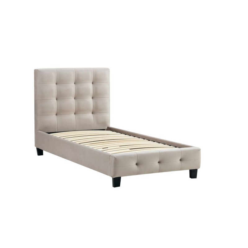 Cama tapizada 90x200 (beige) Cama tapizada 90x200 (beige)
