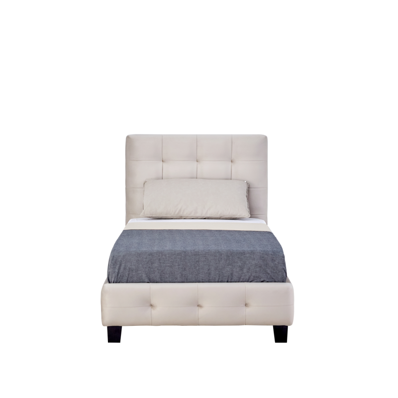 Cama tapizada 90x200 (beige) Cama tapizada 90x200 (beige)