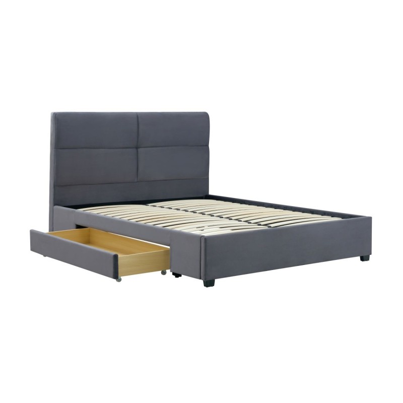 Cama tapizada 160x200 (gris) Cama tapizada 160x200 (gris)