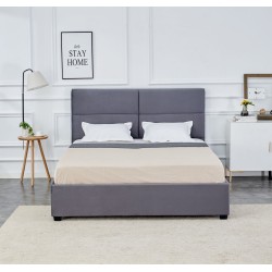 Gepolstertes Bett 160x200 (grau) Gepolstertes Bett 160x200 (grau)