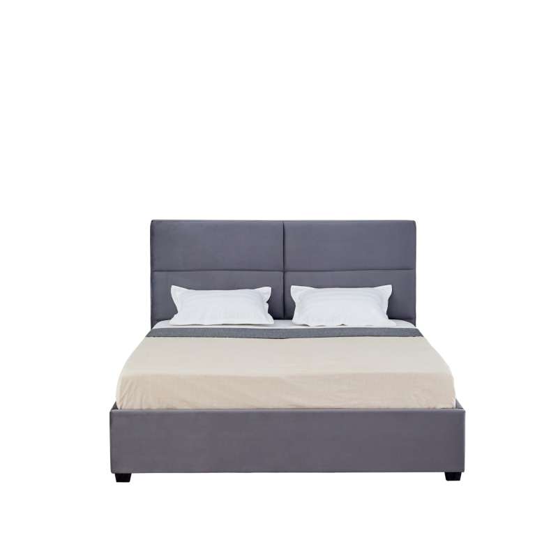 Cama tapizada 160x200 (gris) Cama tapizada 160x200 (gris)