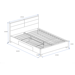 Тапіцироване ліжко 160x200 (сіре) Тапіцироване ліжко 160x200 (сіре)