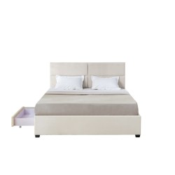 Cama tapizada 160x200 (beige) Cama tapizada 160x200 (beige)