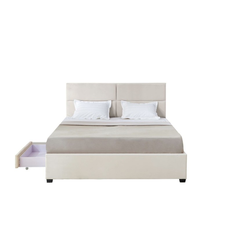 Cama tapizada 160x200 (beige) Cama tapizada 160x200 (beige)