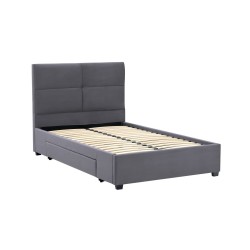 Cama tapizada 120x200 (gris) Cama tapizada 120x200 (gris)