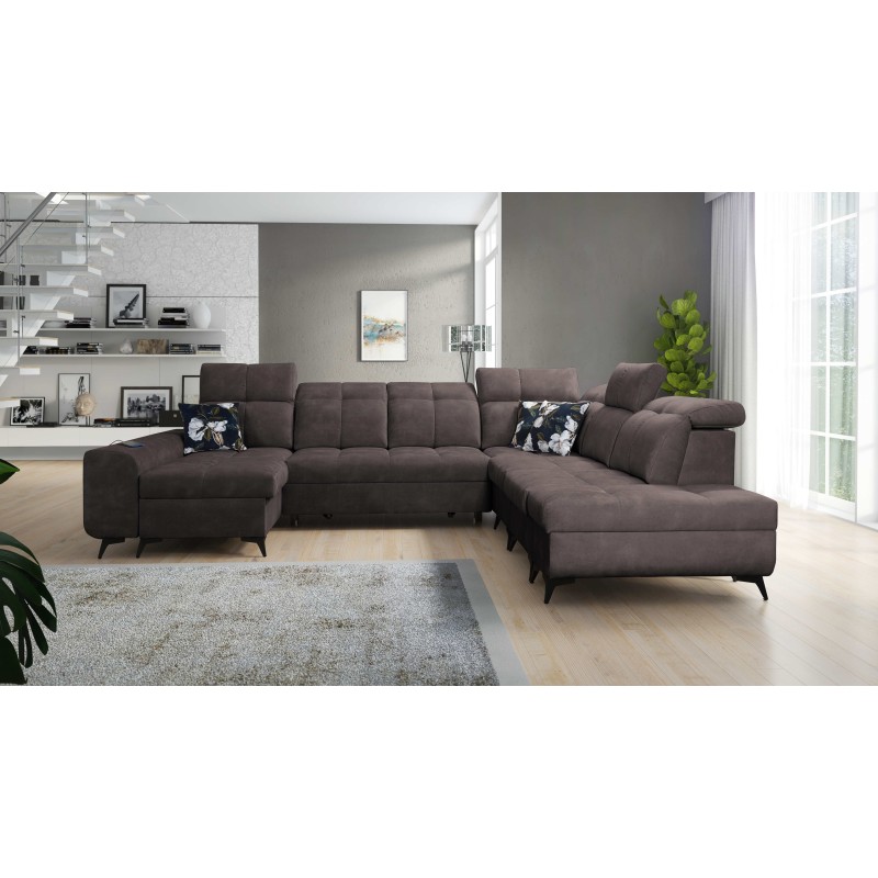 Functional U-shaped corner sofa Ascot X with Velvet fabric, Wave 10 | Furniture store Functional U-shaped corner sofa Ascot X with Velvet fabric, Wave 10 | Furniture store