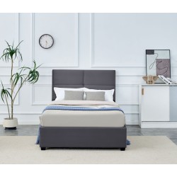 Cama tapizada 120x200 (gris) Cama tapizada 120x200 (gris)