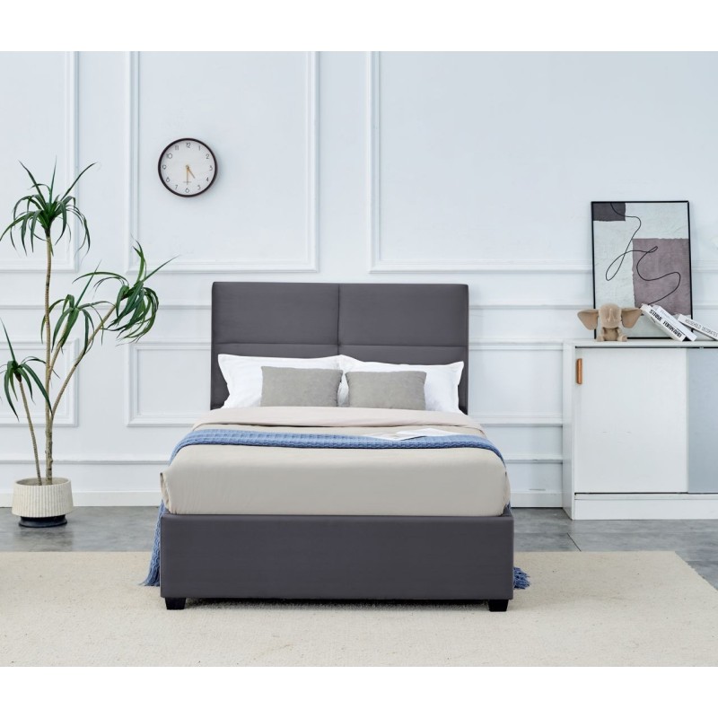 Cama tapizada 120x200 (gris) Cama tapizada 120x200 (gris)
