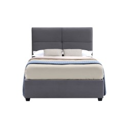 Cama tapizada 120x200 (gris) Cama tapizada 120x200 (gris)