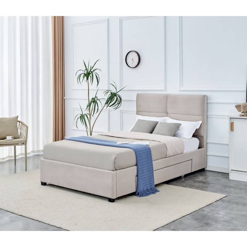 Gepolstertes Bett 120x200 (beige) Gepolstertes Bett 120x200 (beige)