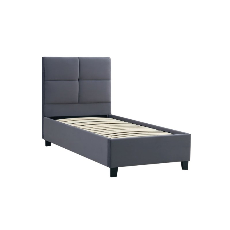 Cama tapizada 90x200 (gris) Cama tapizada 90x200 (gris)