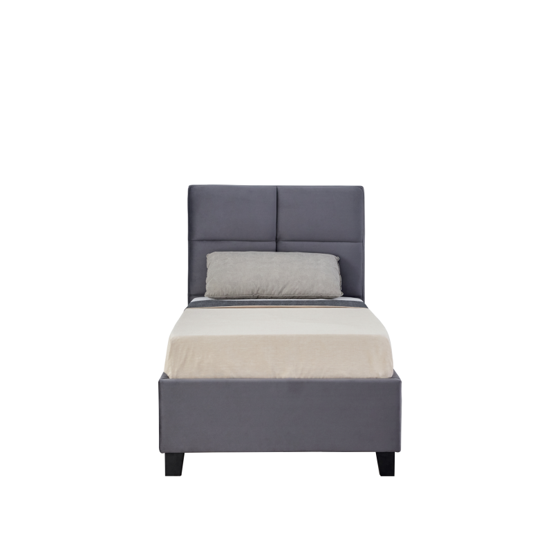 Cama tapizada 90x200 (gris) Cama tapizada 90x200 (gris)