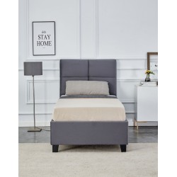 Cama tapizada 90x200 (gris) Cama tapizada 90x200 (gris)
