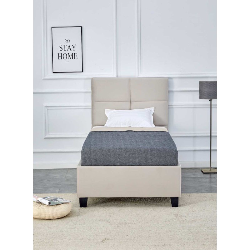 Upholstered bed 90x200 (beige) Upholstered bed 90x200 (beige)