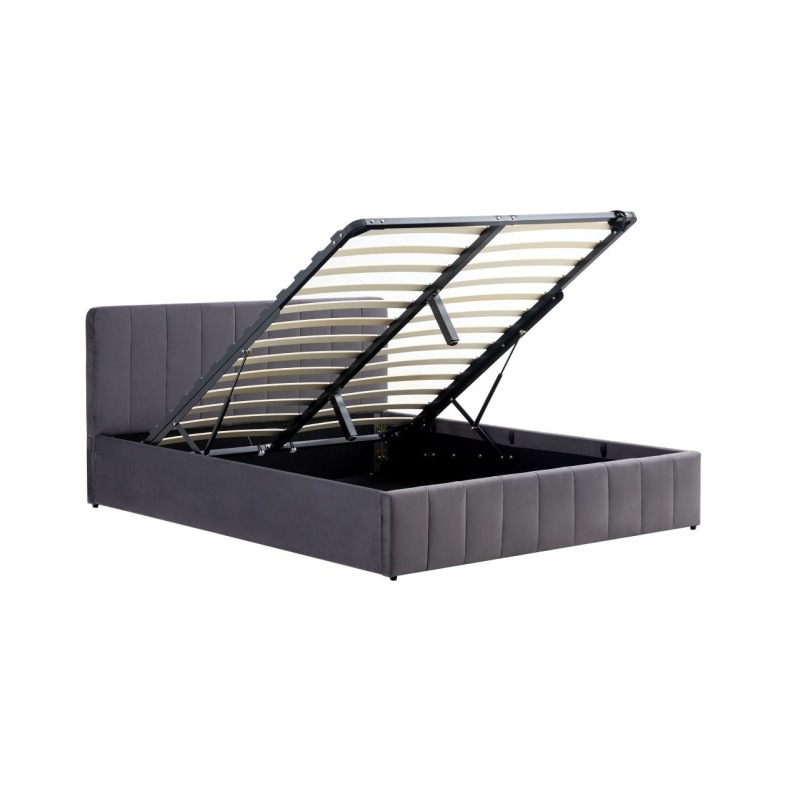 Gepolstertes Bett 160x200 (grau) Gepolstertes Bett 160x200 (grau)