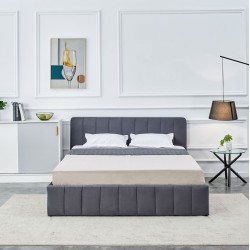 Gepolstertes Bett 160x200 (grau) Gepolstertes Bett 160x200 (grau)