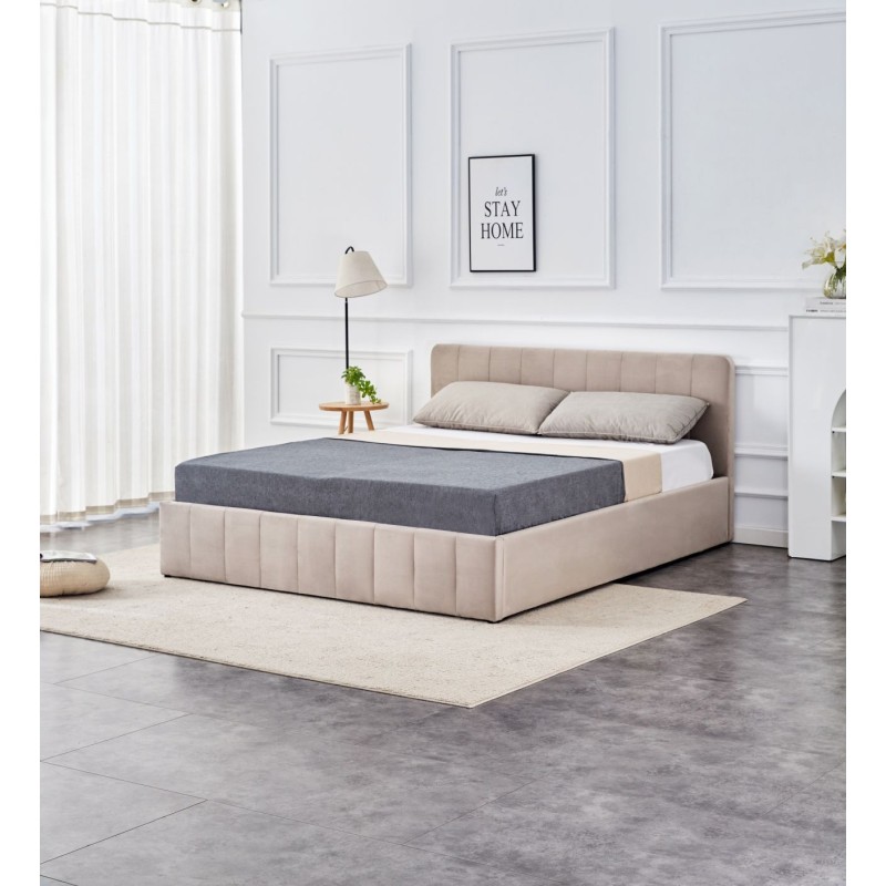 Gepolstertes Bett 160x200 (beige) Gepolstertes Bett 160x200 (beige)