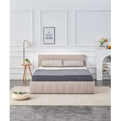 Тапіцироване ліжко 160x200 (бежеве) Тапіцироване ліжко 160x200 (бежеве)