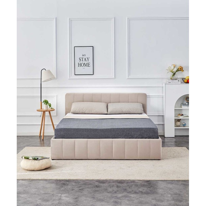 Gepolstertes Bett 160x200 (beige) Gepolstertes Bett 160x200 (beige)