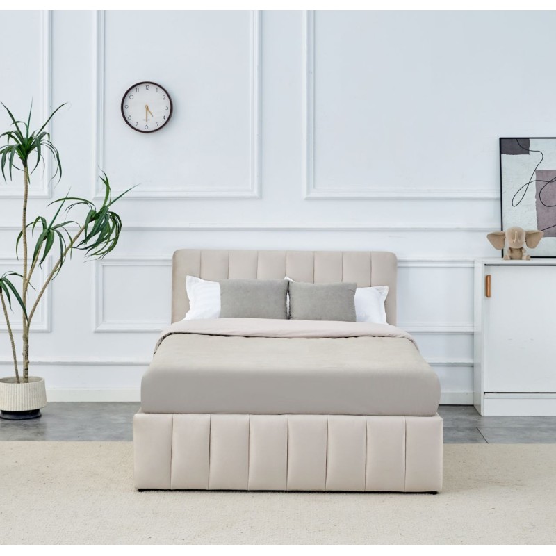 Cama tapizada 120x200 (beige) Cama tapizada 120x200 (beige)