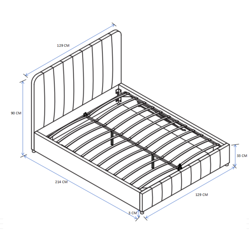 Cama tapizada 120x200 (beige) Cama tapizada 120x200 (beige)