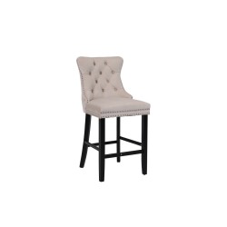 Velvet barstool (beige)