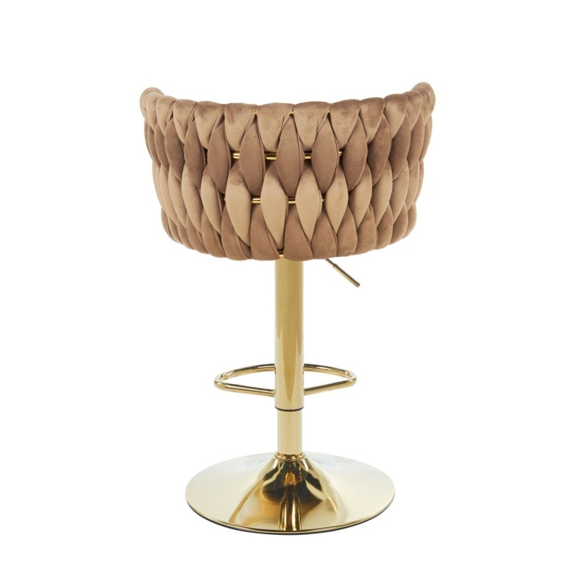 Velvet Cappuccino Bar Stool (golden frame) Velvet Cappuccino Bar Stool (golden frame)
