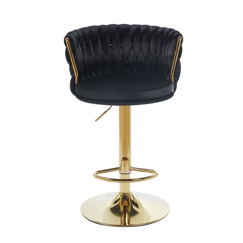 Black velvet bar stool (golden frame) Black velvet bar stool (golden frame)