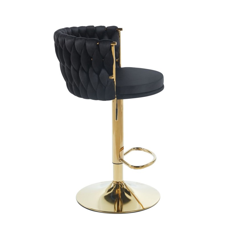 Black velvet bar stool (golden frame) Black velvet bar stool (golden frame)